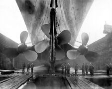 Picture of the RMS Titanic Propellers 1910 in drydock 8