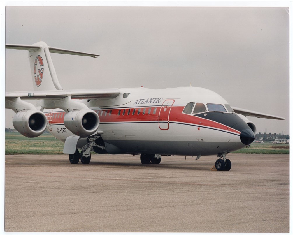 1988 British Aerospace BAe 146-200 OY-CRG Atlantic Airways Original News Photo