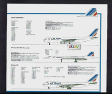 AIR FRANCE 2 PG FLEET CHART/LA FLOTTE 1989 BOEING 727-200-737-200-CONCORDE-747 picture
