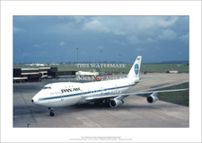 Pan Am Boeing 747-132 A3 Art Print – Sydney 1980s – 42 x 29 cm Poster picture