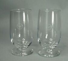 2x Lufthansa Airlines Crystal Glasses Set Short Stem Cups Premium Business Class picture