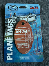 MotoArt PlaneTags Antonov AN-24 Genuine Skin Limited Edition Tag Keychain picture