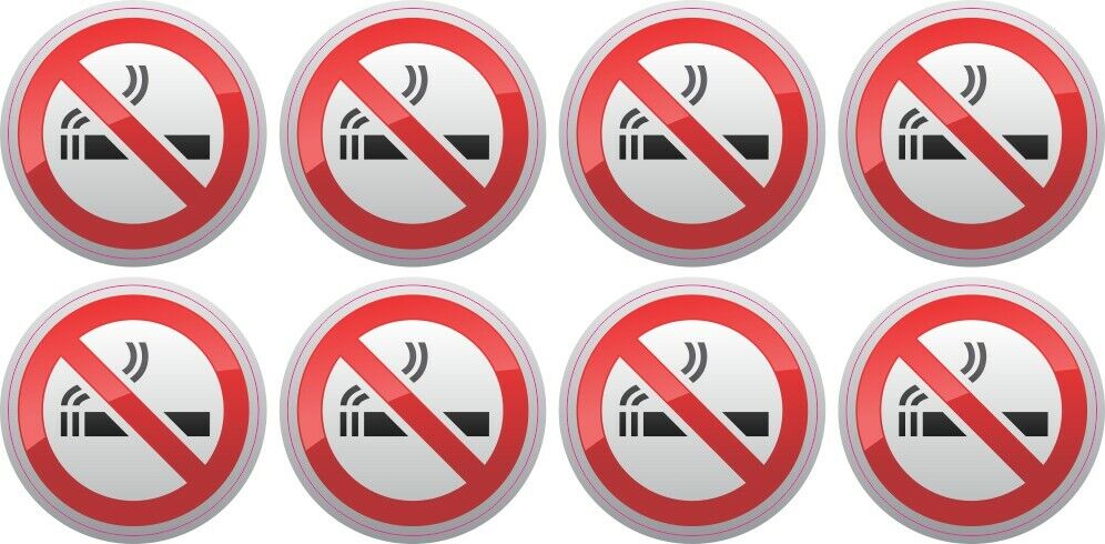 1.5in x 1.5in No Smoking Stickers Car Truck Vehicle Bumper Decal