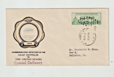 C18 FDC Zeppelin 1933 Century of Progress NY - Rice Cachet Special Delivery picture