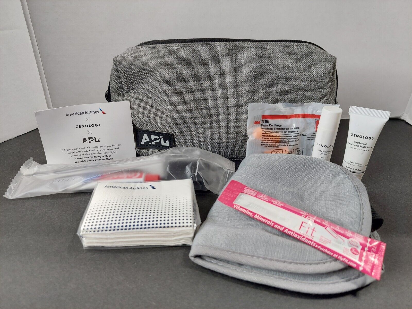 American Airlines x APL Business Class Amenity Kit - Grey 