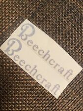 BEECHCRAFT AIRCRAFT DECALS ORIGINAL CLASSIC BLUE STYLE set of 2 picture