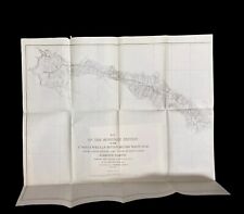 1859 2pc Map MOUNTAIN SECTION of FORT WALLA WALLA & FORT BENTON MILITARY WAGON R picture
