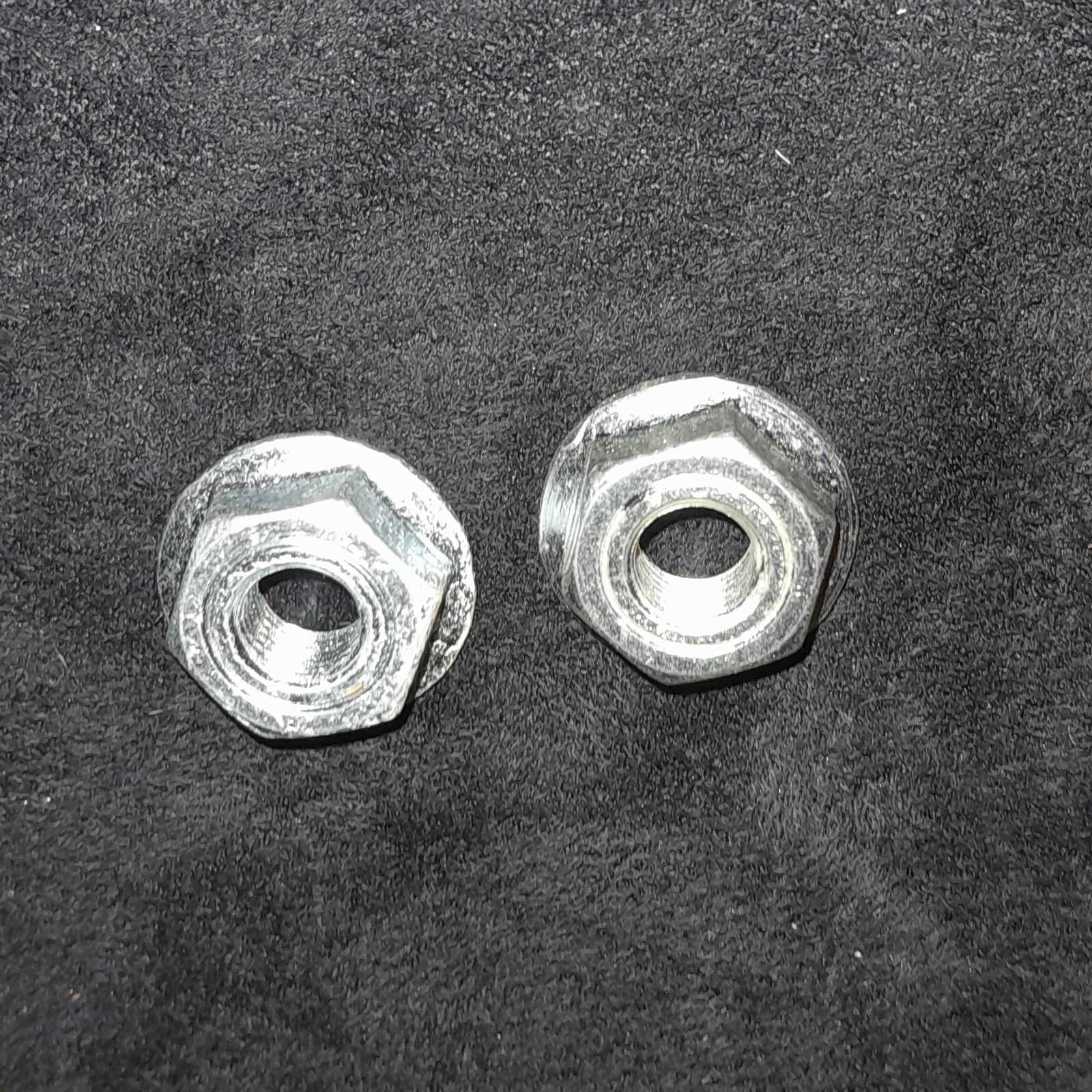 Schwinn bicycle bike N O S front flanged serrated axle nuts 5/16\