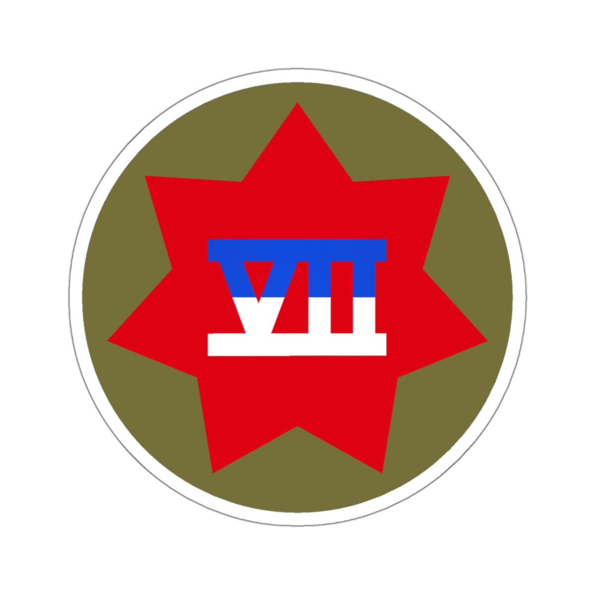 VII Corps (U.S. Army) STICKER Vinyl Die-Cut Decal