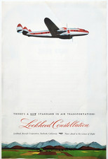 1945 Lockheed Constellation Airplane Advertisement Transportation Vintage picture