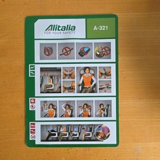 Alitalia Airbus A321 23/11/2010 Safety Card picture