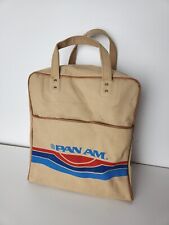 Pan Am Airlines Yamaha Logo Carry On Cross Body Travel Flight Bag Tote Vtg 80s picture