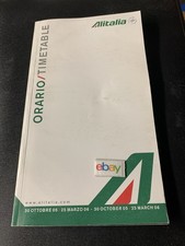 ALITALIA SYSTEM TIMETABLE 10-30-2005 FLEET CHARTS-235 PGS-AD'S picture