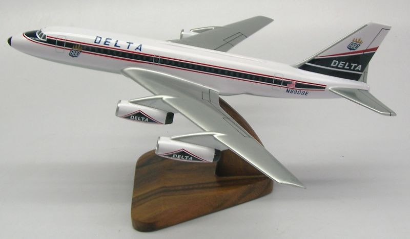 Convair CV-880 Delta Air Airplane Wood Model Replca SML 
