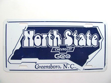 NORTH CAROLINA LICENSE PLATE VANITY 