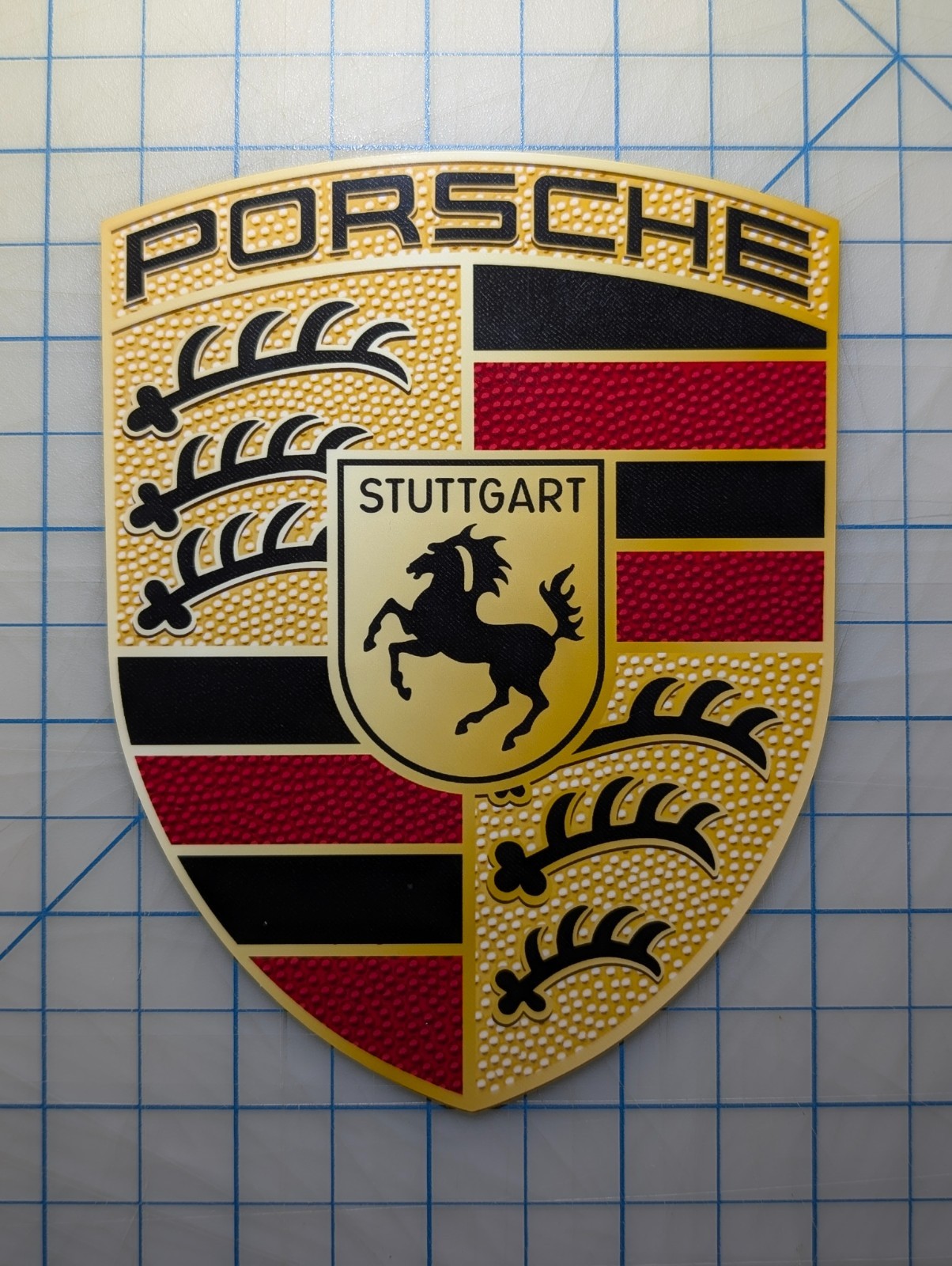 Porsche Emblem Crest Sticker - High Quality UV Laminated Waterproof 4 yr Outdoor Porsche Emblem Crest Sticker - High Quality UV Laminated Waterproof 4 yr Outdoor