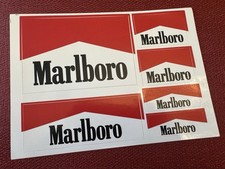 Page Lot Of 6 Marlboro Vendor Display Glossy Sticker Tobacco Promo Advertising picture