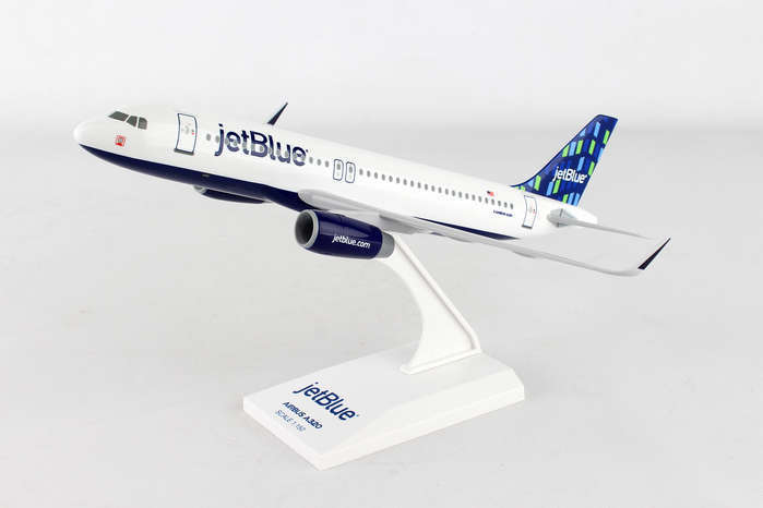 Skymark SKR948 Jetblue (High Rise Tail) Airbus A320 1/150 Scale Model with Stand