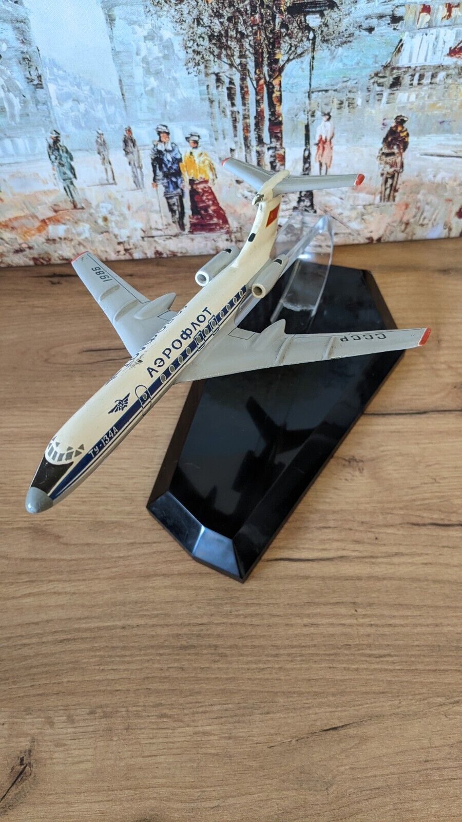 Exclusive metal collection aircraft large-scale model TU-134A (1980s, Ukraine)