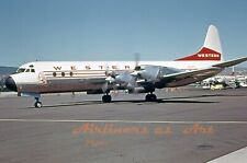 Western Airlines Lockheed L-188 Electra N7141C Early 1960s 8