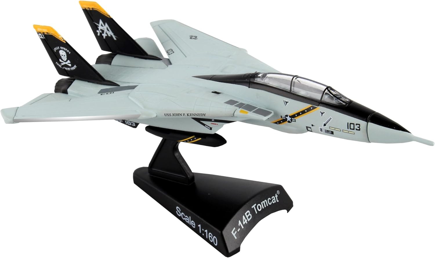 F-14 Tomcat Jolly Rogers Die-Cast Model – 1:160 Scale Supersonic Fighter Jet Rep F-14 Tomcat Jolly Rogers Die-Cast Model – 1:160 Scale Supersonic Fighter Jet Rep