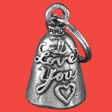 Guardian Bell I LOVE YOU Motorcycle Ride Harley Gremlin Hanger Biker Good Luck picture
