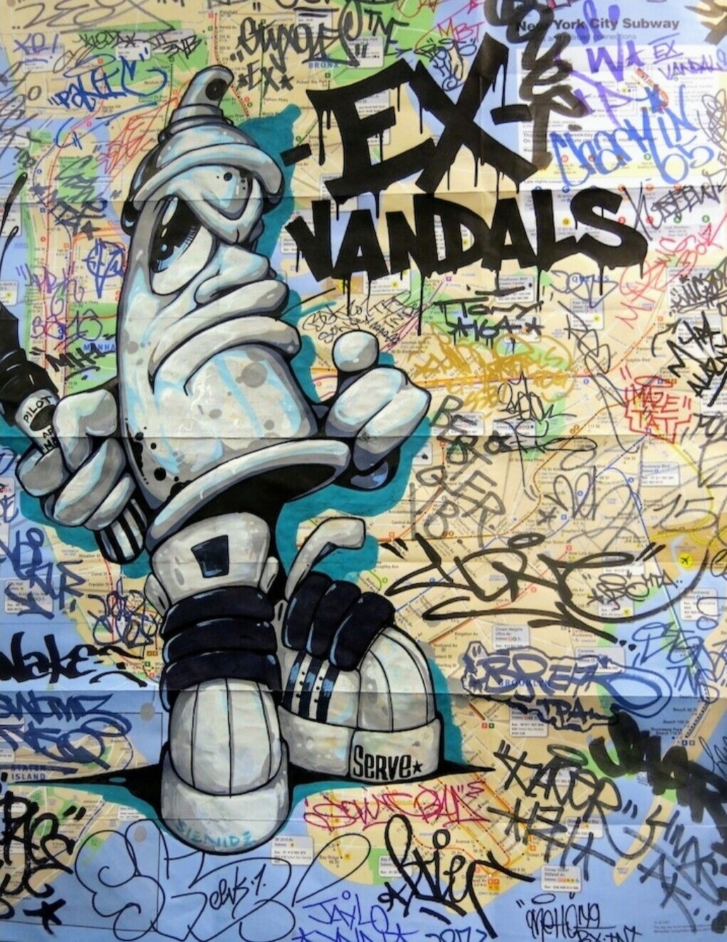NYC & NY GRAFFITI 🚉 WRITERS 🧱 Tags By: EX VANDELS
