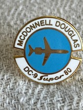 McDonnell Douglas DC-9 Super 80 Pin - Goldtone and Enamel picture