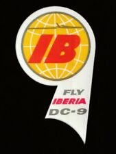 FLY IBERIA DC-9 -  AIRLINE STICKER LABEL picture