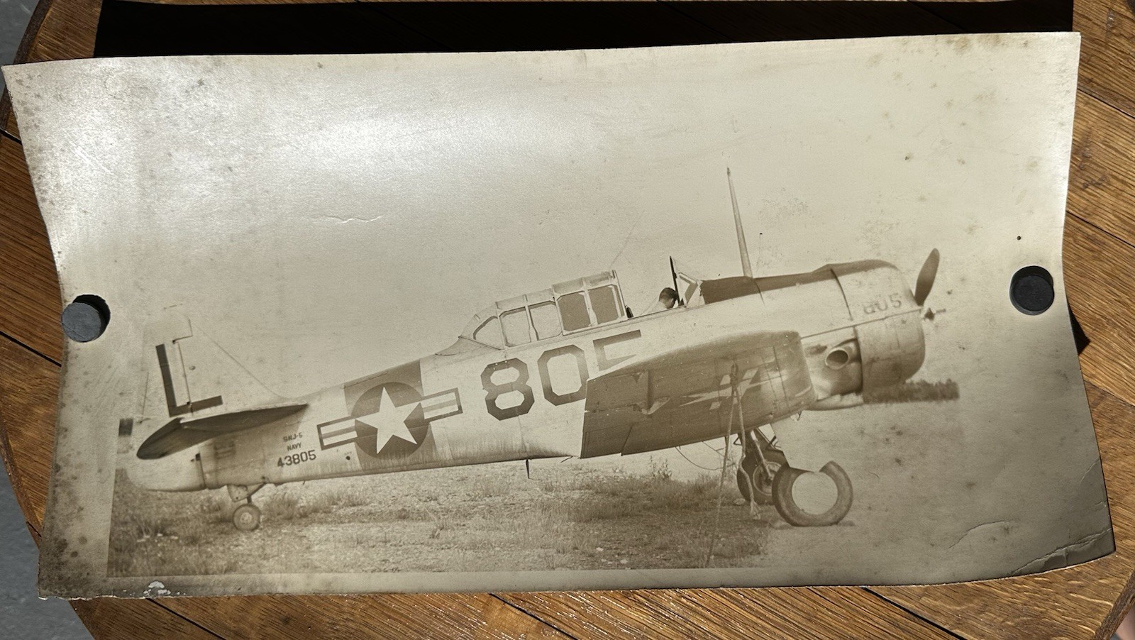 North American SNJ-5 WW-2 Pilot Trainer 9” X 17” Photo