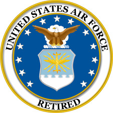 UNITED STATES AIR FORCE RETIRED MILITARY DECAL picture