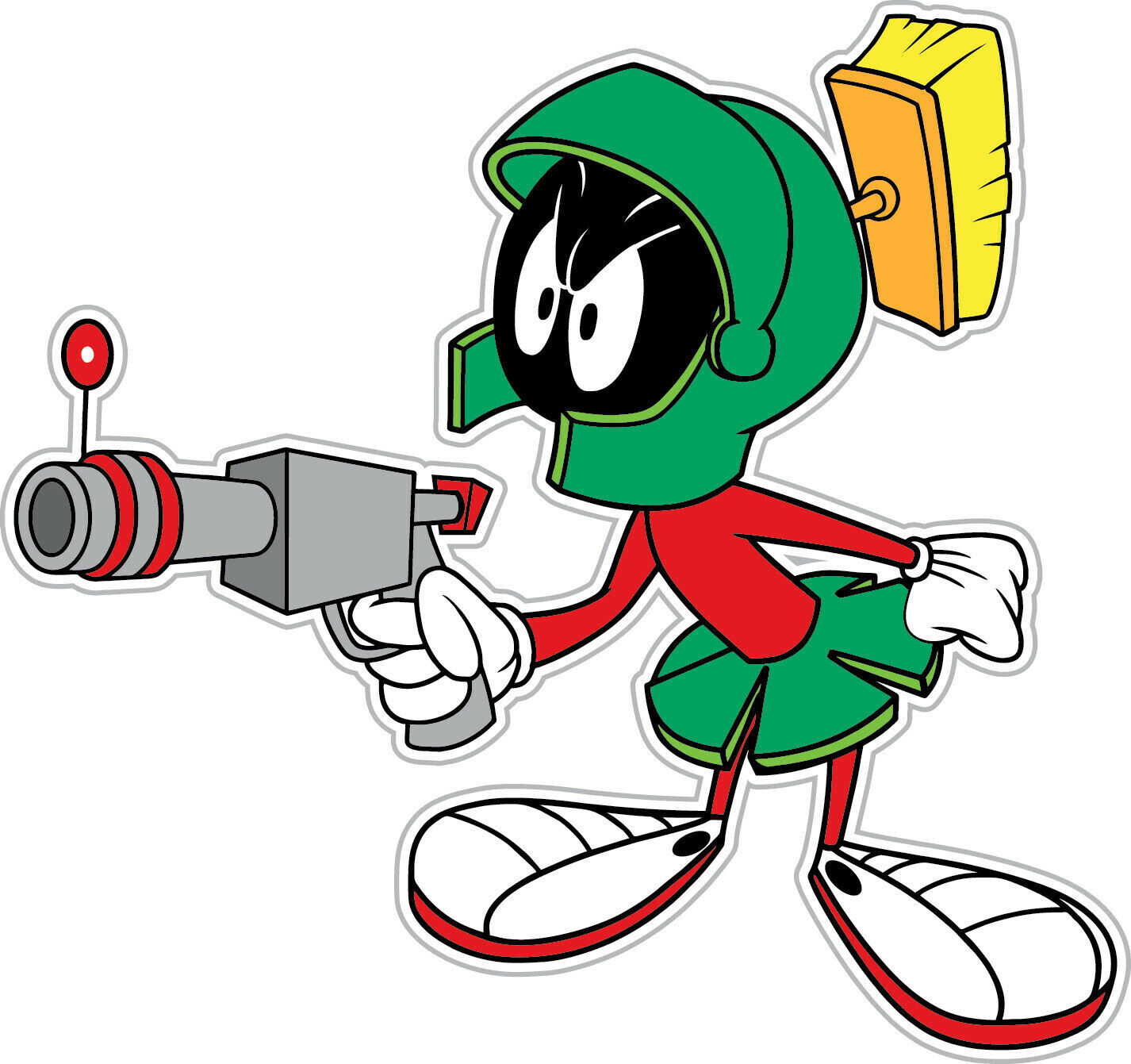 Marvin the Martian with Gun Sticker / Vinyl Decal  | 10 Sizes