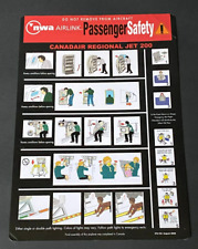 Northwest Airlink CRJ-200 Safety Card - 8/08 picture