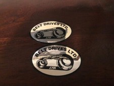 Belt Drives LTD CUSTOM STICKER SILVER 2PC SET picture