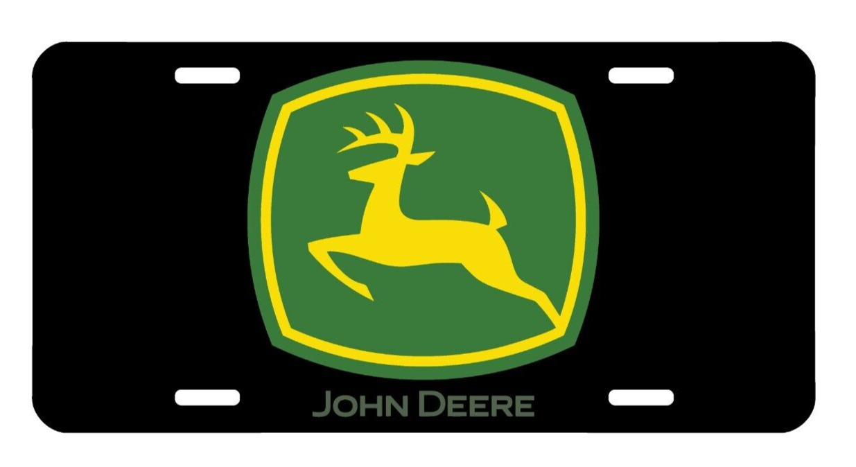 John Deere - Gloss Aluminum Front Car Truck Tag License Plate
