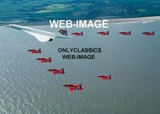 British Airways SST Concord Flight By Red Arrows Jet Escort Airplane 8x10 Photo picture