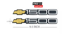 2Pc Bowtie 1500 Door Emblems 3D Badge Decal Nameplate Replacement Silverado 1988 picture
