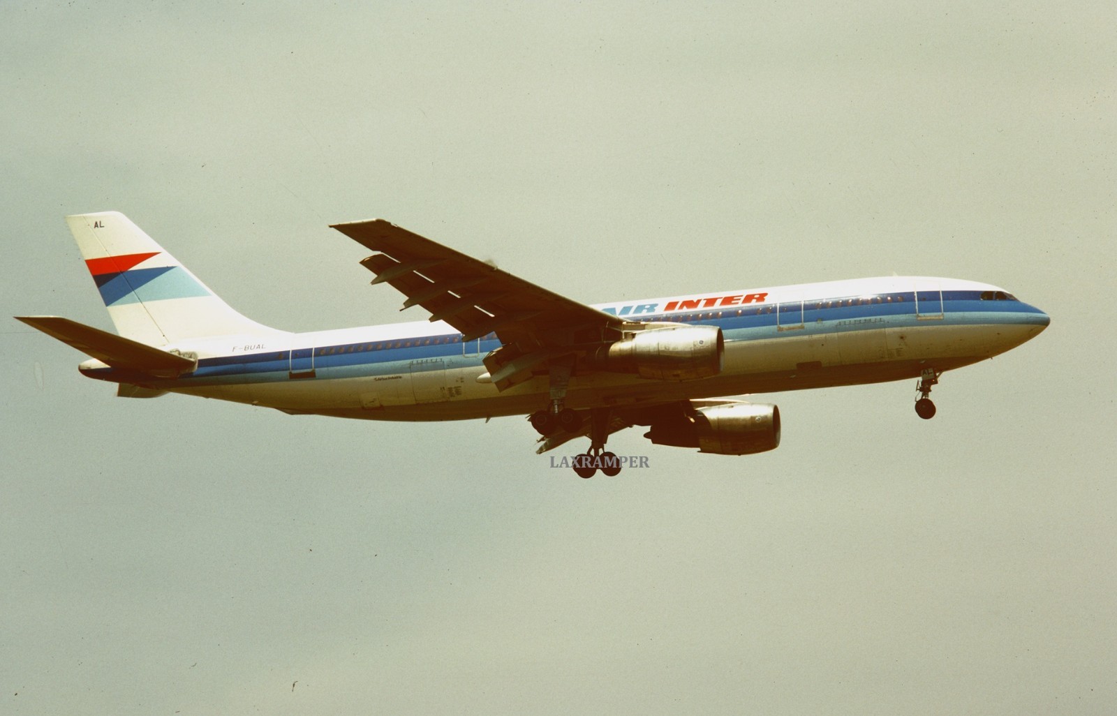 Original 35mm aircraft Slide Air Inter Airbus A300B4 F-BUAL CN 029   CDG plane