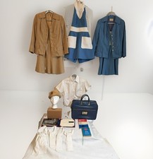 1970s Pan Am Flight Stewardess Collection — Complete Uniforms, Crew Bag, Pic, picture
