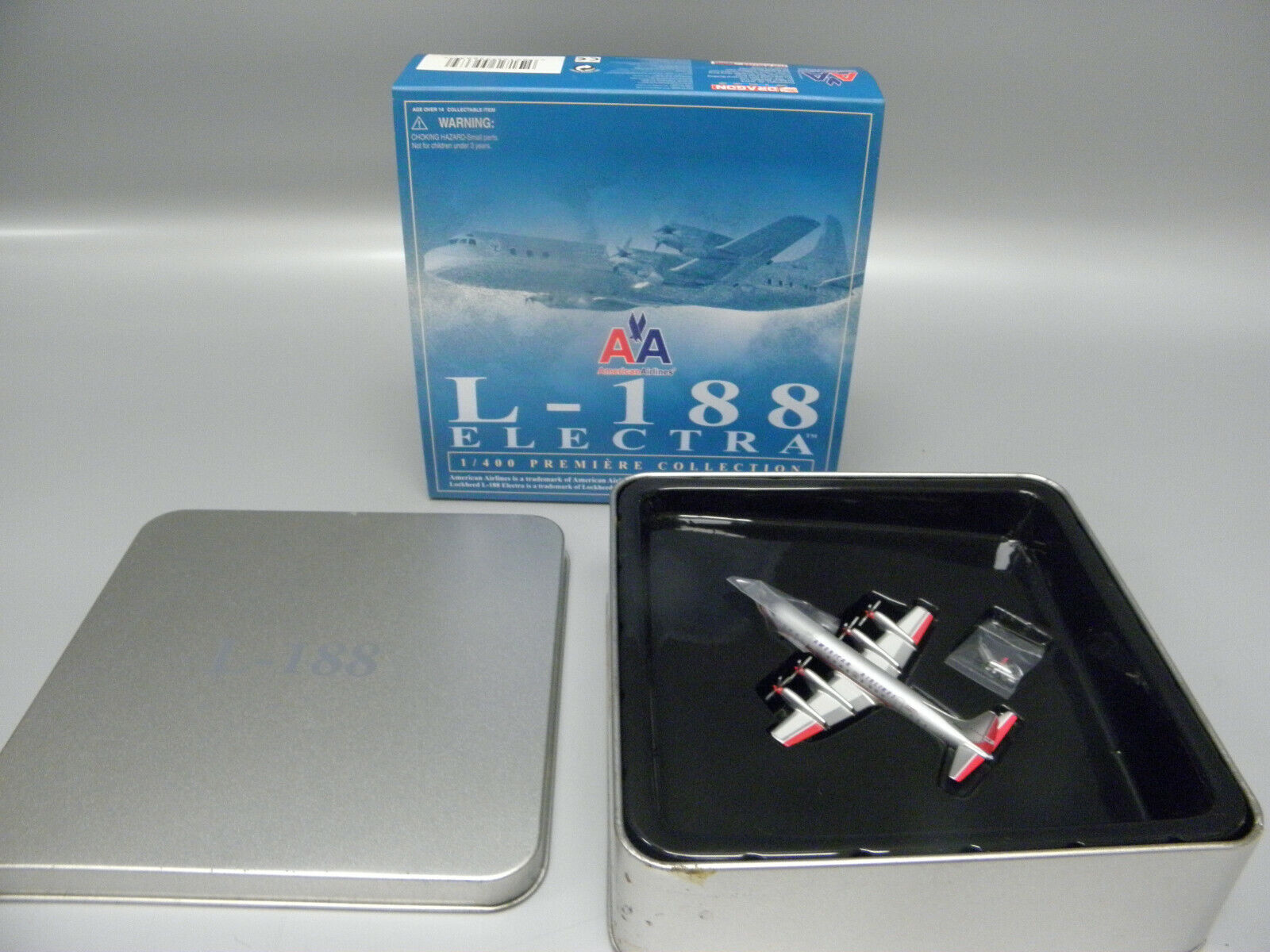 DRAGON 55663 L-188 ELECTRA AMERICAN AIRLINES N6126A  1/400 DIECAST MODEL PLANE  