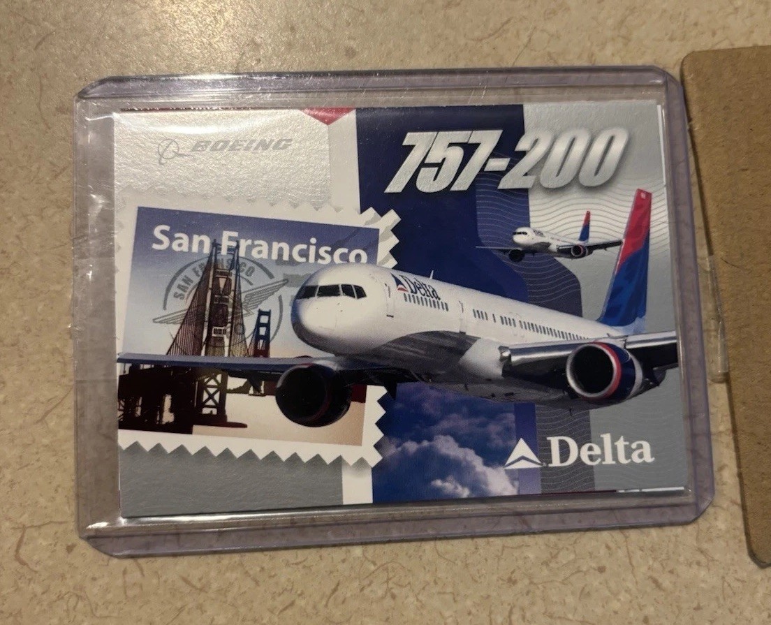 Delta Air Lines Boeing 757-200 San Francisco Collectible Card #17 2004