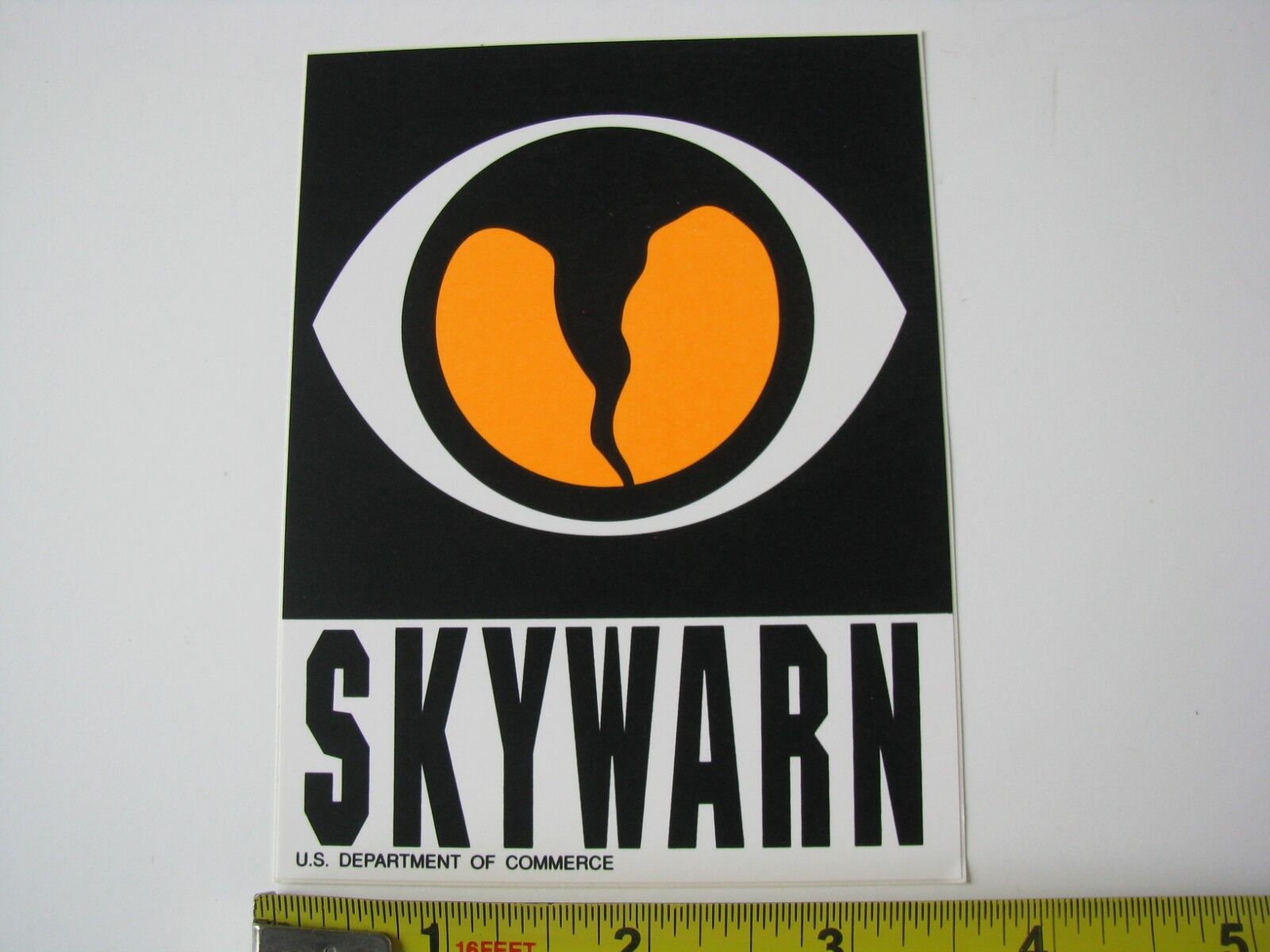 1x Skywarn Tornado Weather Spotters Logo Label Large US DOC Sticker Decal MATTE