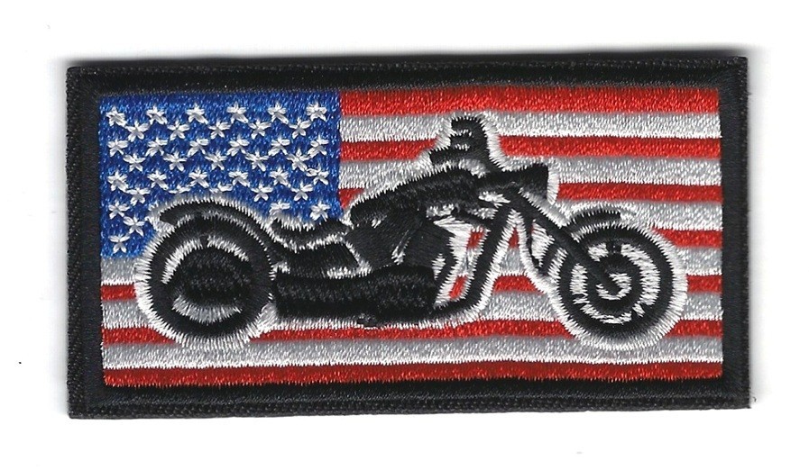 American Flag Harley Davidson Chopper Motorcycle Iron On Patch 3\ American Flag Harley Davidson Chopper Motorcycle Iron On Patch 3\