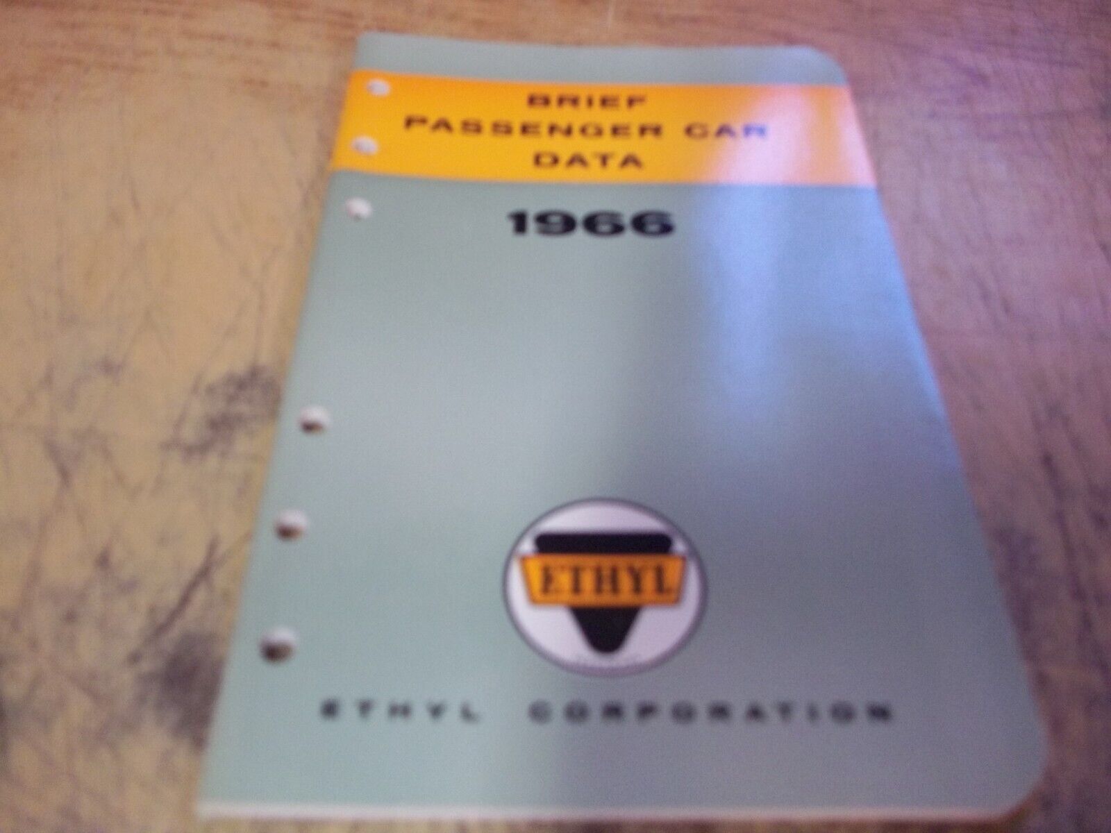 1966 Ethyl Corporation Brief Passenger Data booklet