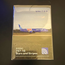 United Airlines Boeing 787-10 Stars and Stripes Collectible Trading Card picture