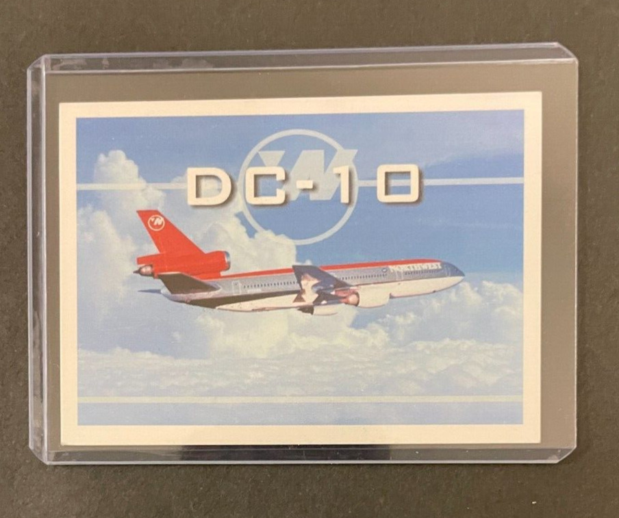Northwest KLM Air Lines McDonnel Douglas DC-10 Aircraft Pilot Trading Card Delta