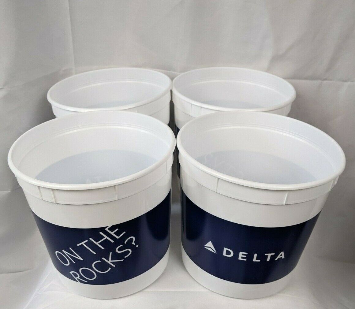 NEW ~ Delta Airlines Ice Buckets - Set of 4