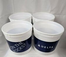 NEW ~ Delta Airlines Ice Buckets - Set of 4 picture