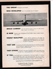 1965 Lockheed C-141 StarLifter Print-Ad/ Looking for Engineers Ad picture