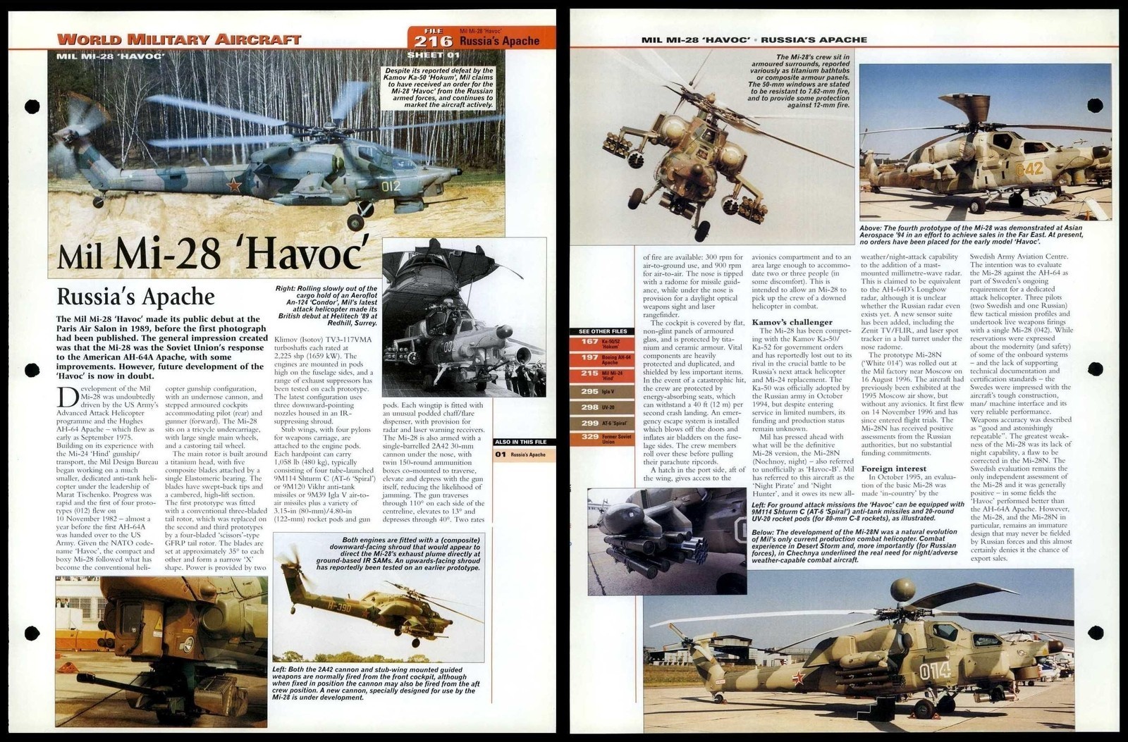 Mil Mi-28 Havoc #216 - Military - World Aircraft Information Page